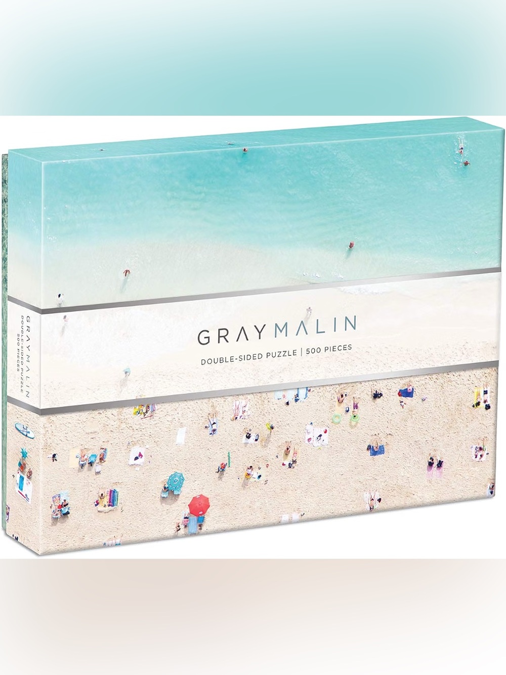 Gray Malin Double-Sided Beach Puzzle in Aqua and Sand